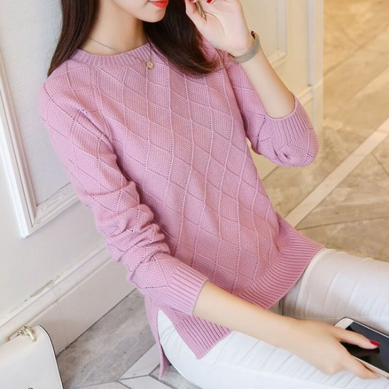 Sweater Female Pullovers Autumn Sweater Long Sleeved - Click Image to Close