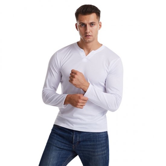 Fashion Mens Slim Fit Fitness Long Sleeve T-Shirts - Click Image to Close