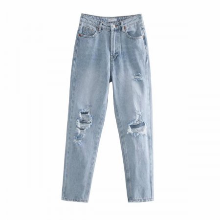 high Waisted Jeans Woman Ripped Boyfriend Jeans