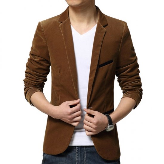 Men Slim Fit Autumn Winter Jacket Coat Business Outwear - Click Image to Close