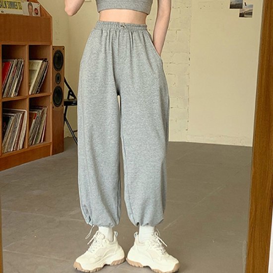 Woman Loose Sweatpants Joggers High Waist Comfort Pants - Click Image to Close