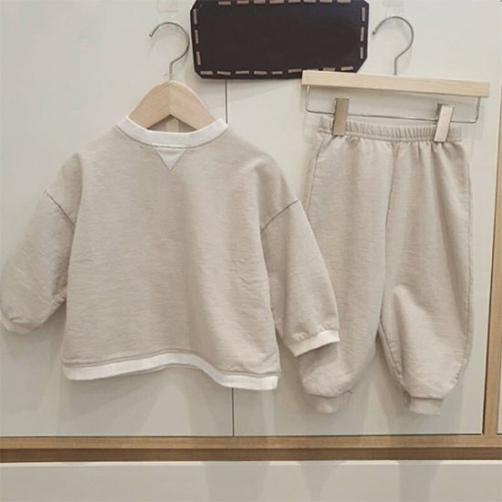 Kids Clothes Set Cotton Long Sleeve Sweatshirt Casual Pants - Click Image to Close