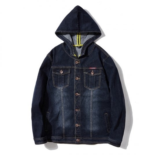 New Denim Men Hooded Sportswear Outdoors Casual Fashion Jackets - Click Image to Close