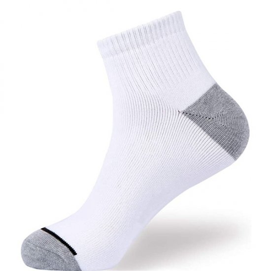 1 Pcs Men's Cotton Moisture Wicking Extra Low Cut Socks - White - Click Image to Close