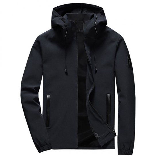 Men Zipper Winter Hooded Jackets Slim Fit High Quality Outwear - Click Image to Close