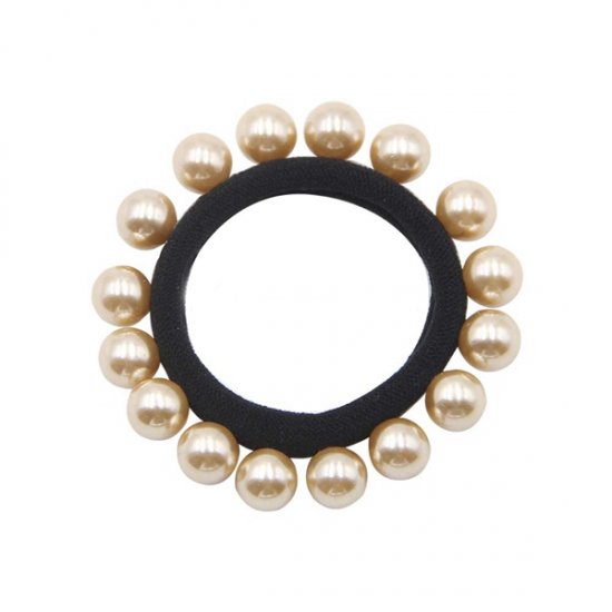 1 Pcs Imitation Pearls Hair Accessories Hair Band - Black - Click Image to Close