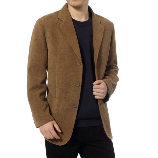 Middle-aged Men's Business Casual High-end Corduroy Jacket - Click Image to Close