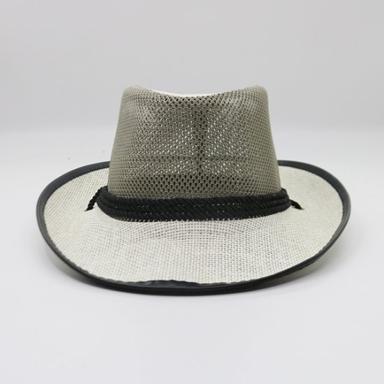 Breathable Mesh Outdoor Straw Hat Men Summer Beach Hat - Click Image to Close